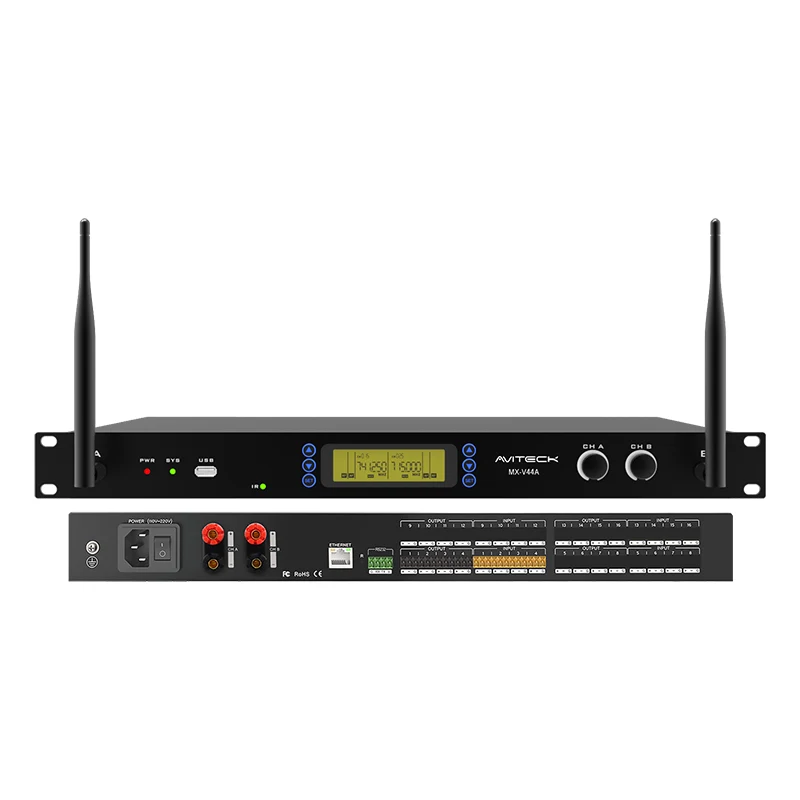 Amplificatore DSP 4CH con microfono wireless