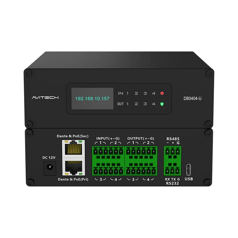 DSP Dante a 4 canali con USB