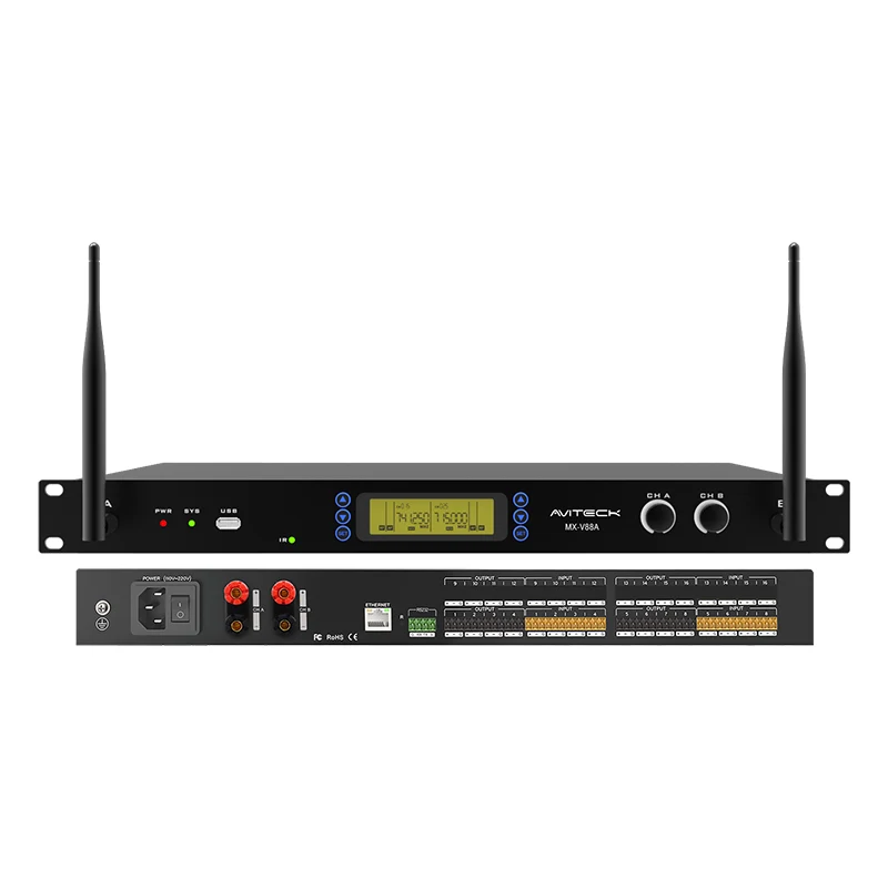 Amplificatore DSP 8CH con microfono wireless