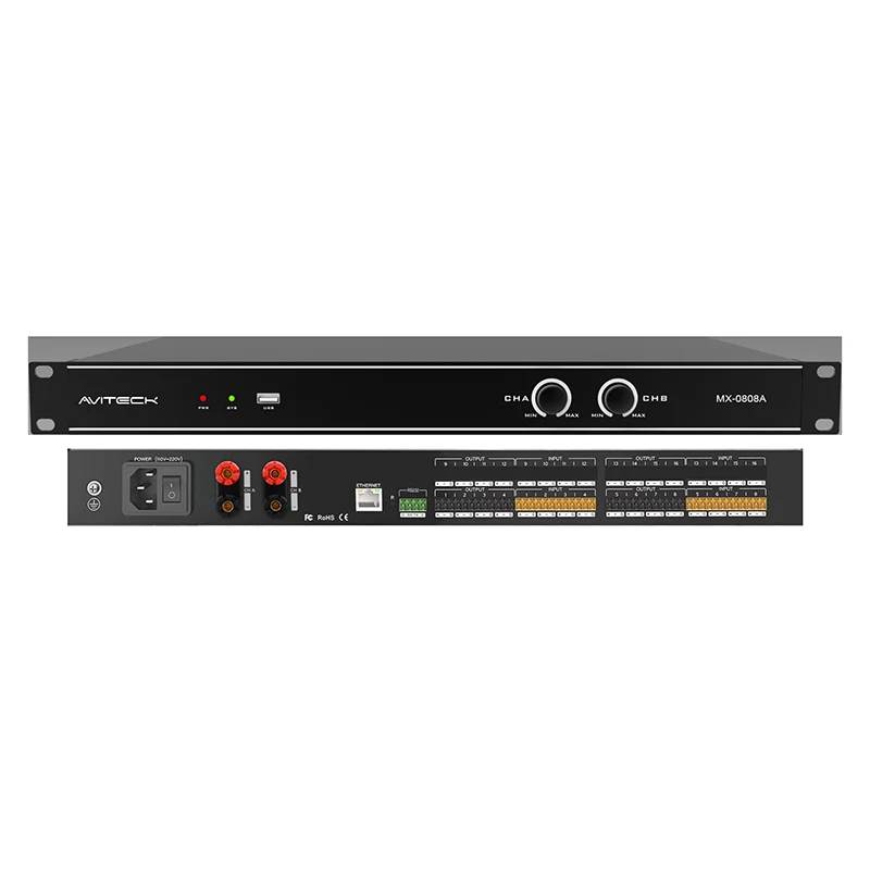 DSP 8CH con amplificatore 2x150W